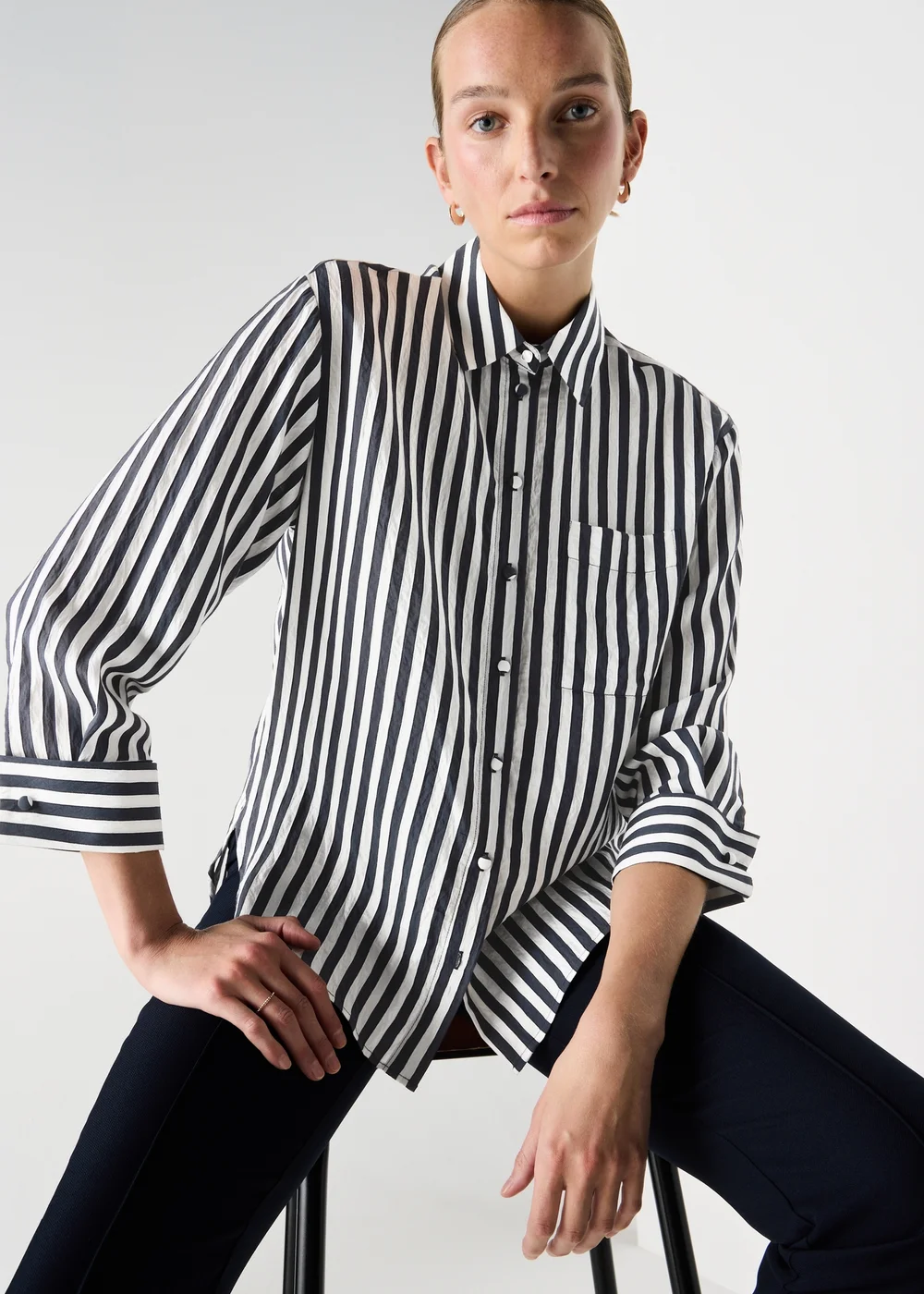 Navy Stripe Shirt - 8 Image 1