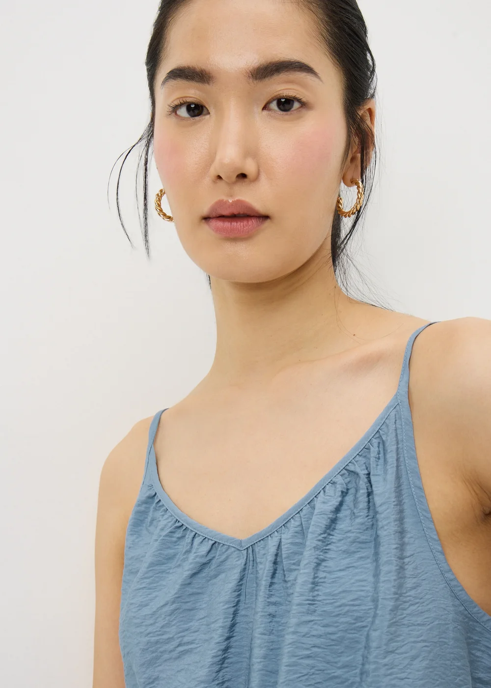 Blue Ruched Cami Top - 26 Image 3