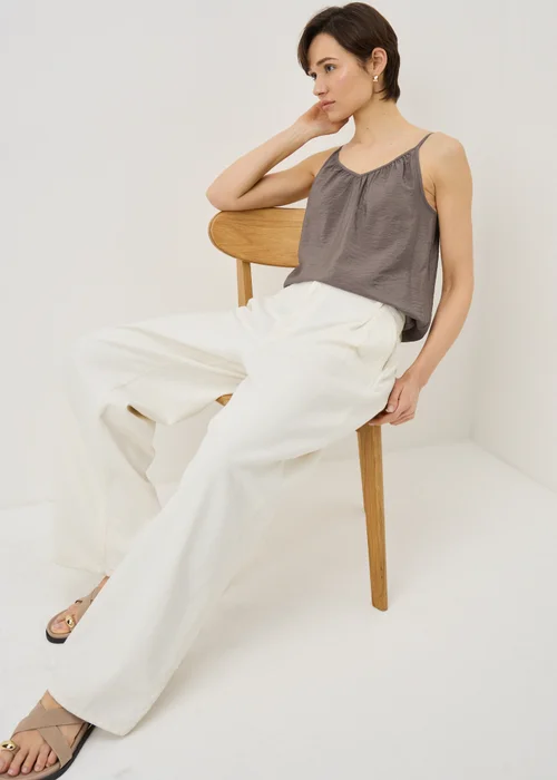 Mocha Ruched Cami Top - 26 Image 1