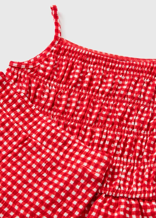 Girls Red Gingham Vest & Trouser Set (1-7yrs) - 1-1.5 Yrs Image 2