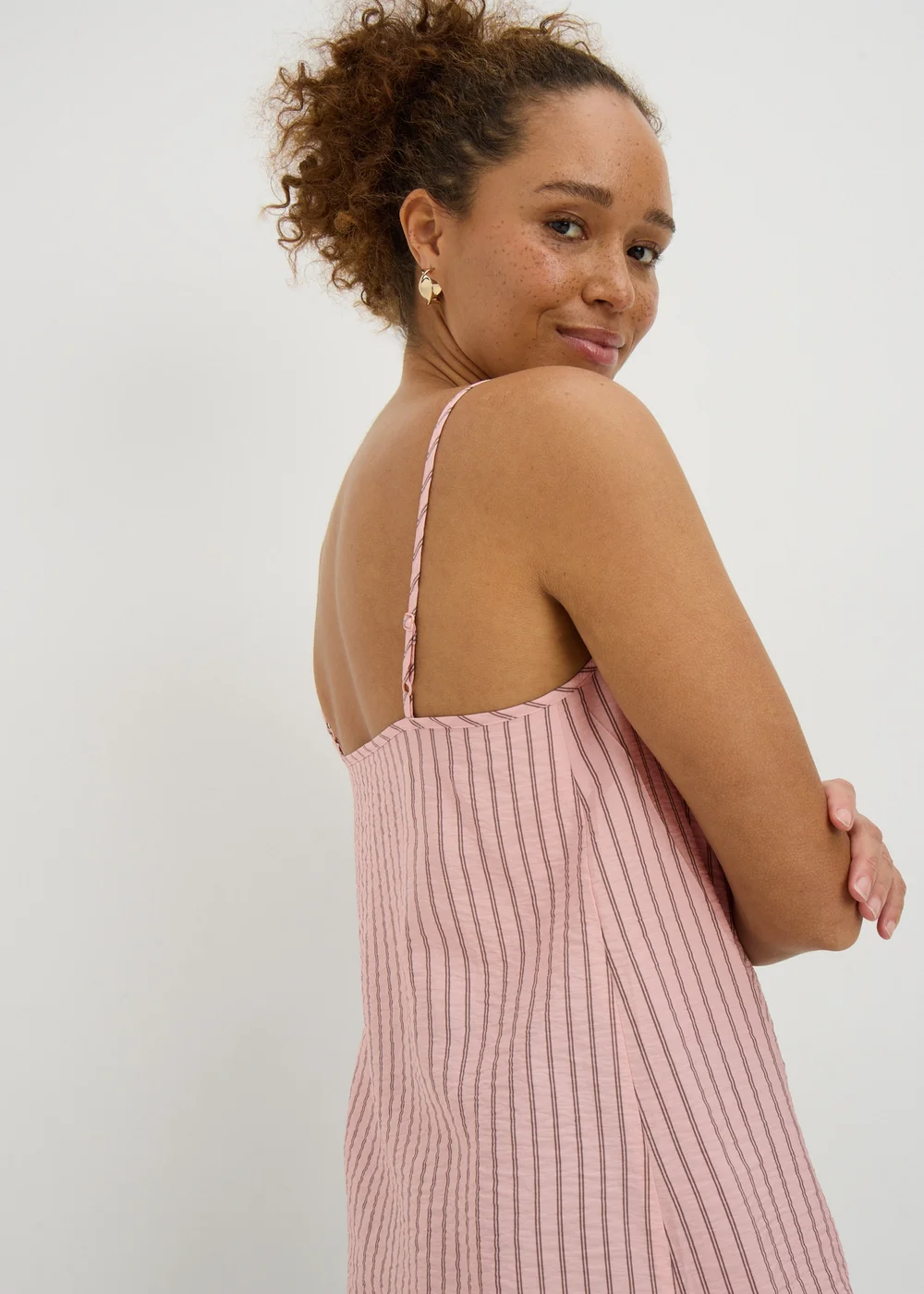 Pink Stripe Ruched Cami Top - 26 Image 2