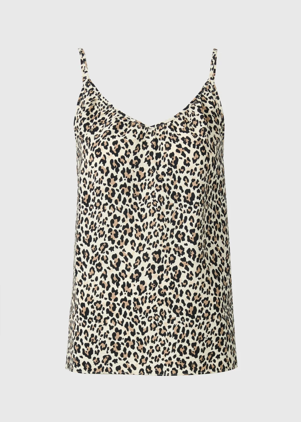 Brown Leopard Print Ruched Cami Top - 26 Image 3