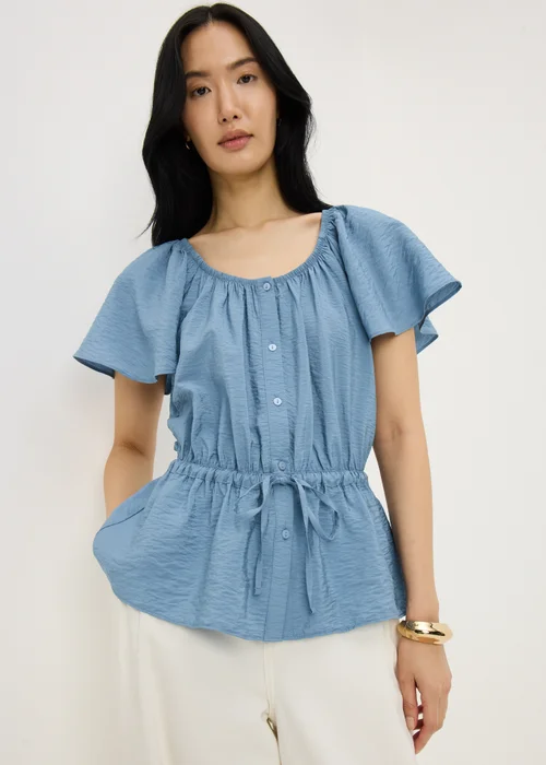 Blue Angel Sleeve Tie Waist Shirt - 24 Image 1
