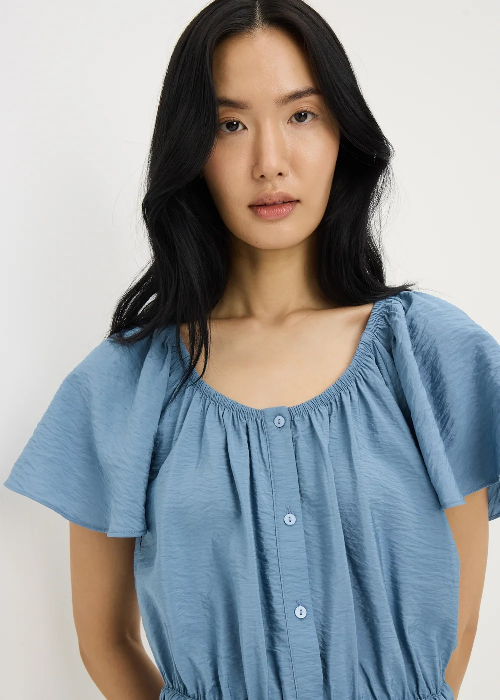 Blue Angel Sleeve Tie Waist Shirt - 24 Image 3