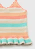 Girls Orange Stripe Knitted Vest (7-15yrs) - Age 7 Years Image 2