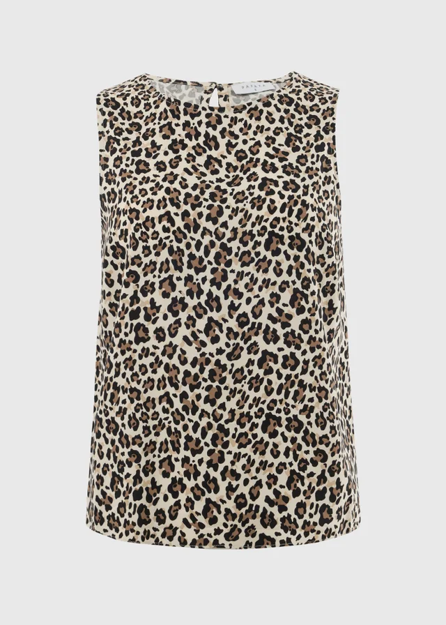 Brown Leopard Print Vest Top