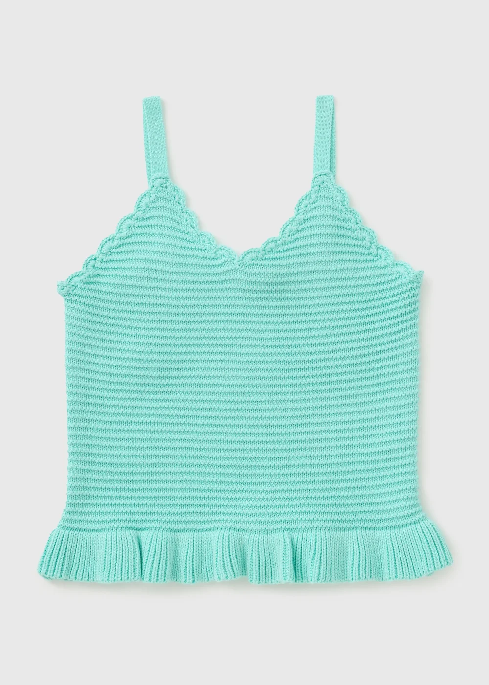 Girls Green Knitted Vest (7-15yrs) - Age 7 Years Image 1