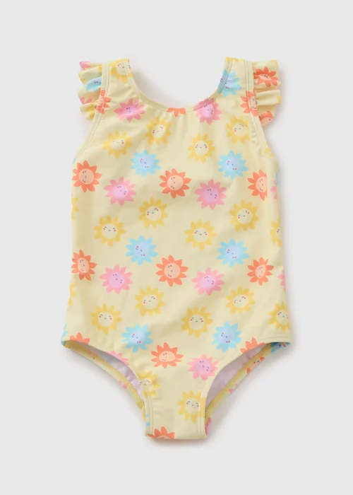 Girls Yellow Sun Swimming Costume (1-7yrs) - 1-1.5 Yrs Image 1
