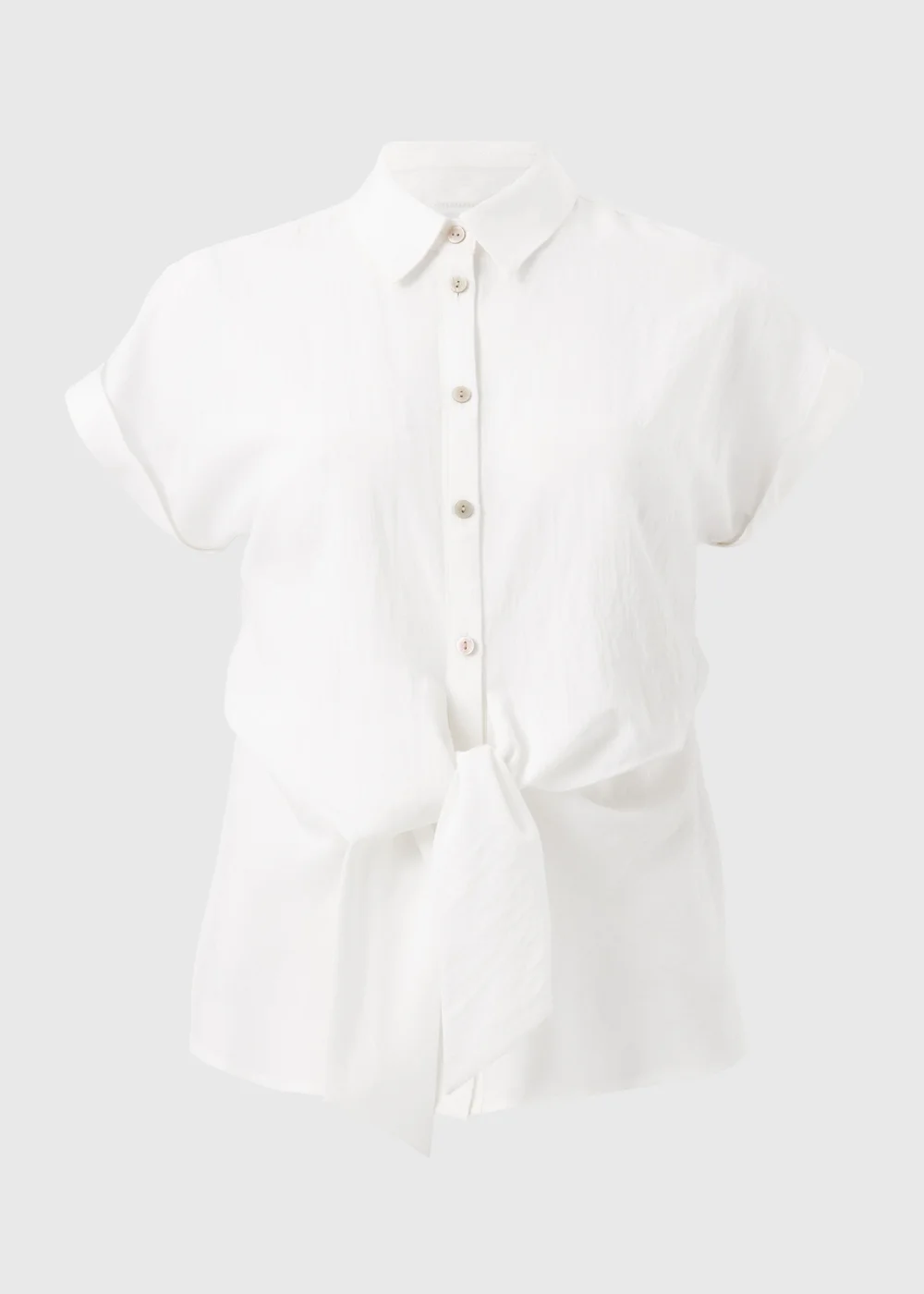 Et Vous White Tie Front Blouse - 22 Image 2