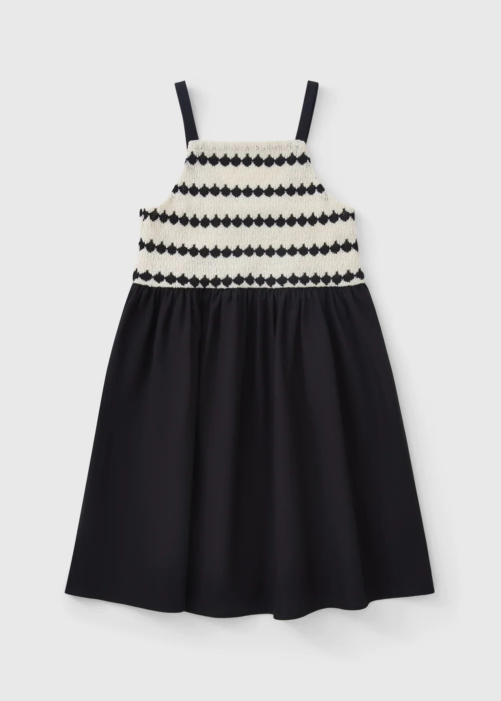 Girls Black Knitted Strappy Dress (7-15yrs) - 13 Yrs Image 1
