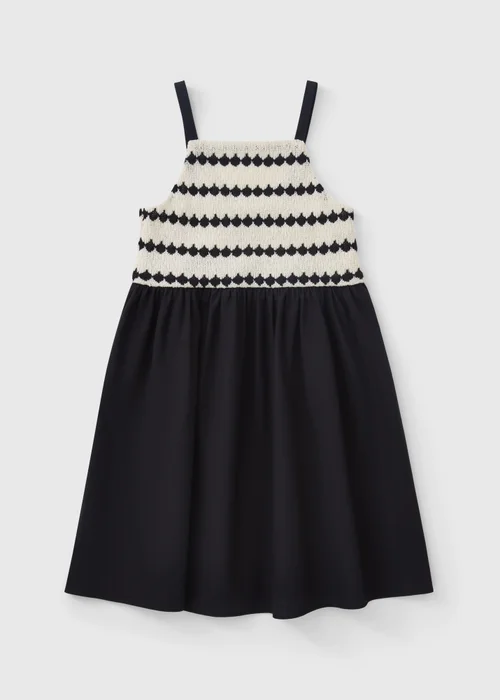 Girls Black Knitted Strappy Dress (7-15yrs) - 13 Yrs Image 1