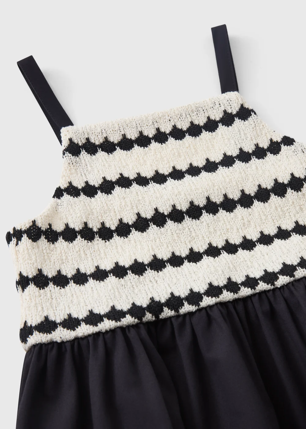 Girls Black Knitted Strappy Dress (7-15yrs) - 13 Yrs Image 2