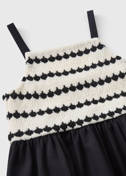 Girls Black Knitted Strappy Dress (7-15yrs) - 13 Yrs Image 2