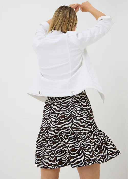 Chocolate Brown Zebra Print Jersey Mini Skirt - 22 Image 1