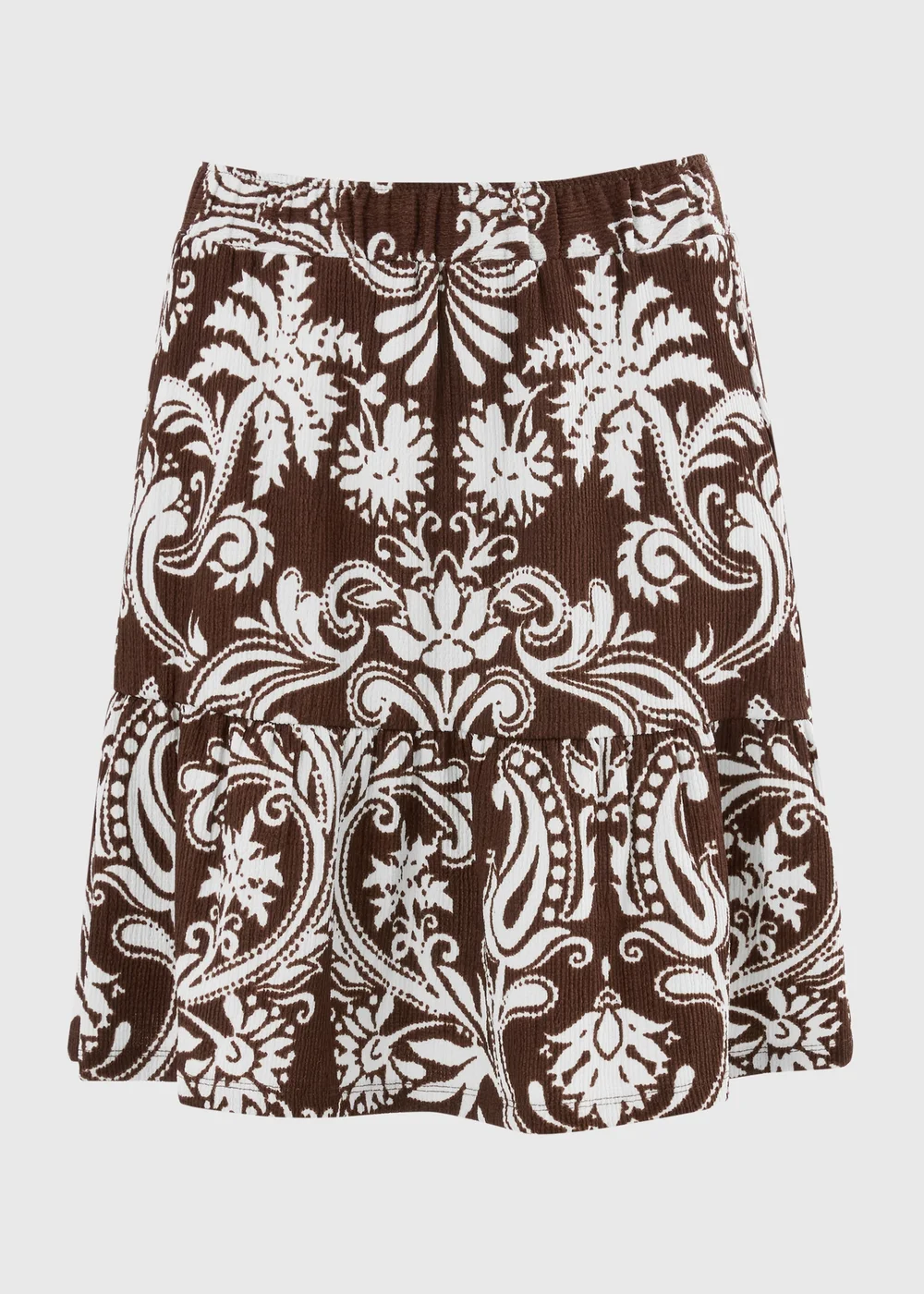 Taupe Abstract Print Jersey Mini Skirt - 18 Image 4