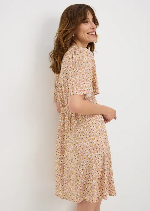 Pink Ditsy Floral Mini Tea Dress - 8 Image 2