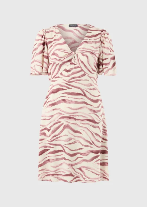 Pink Zebra Print Mini Tea Dress - 8 Image 4