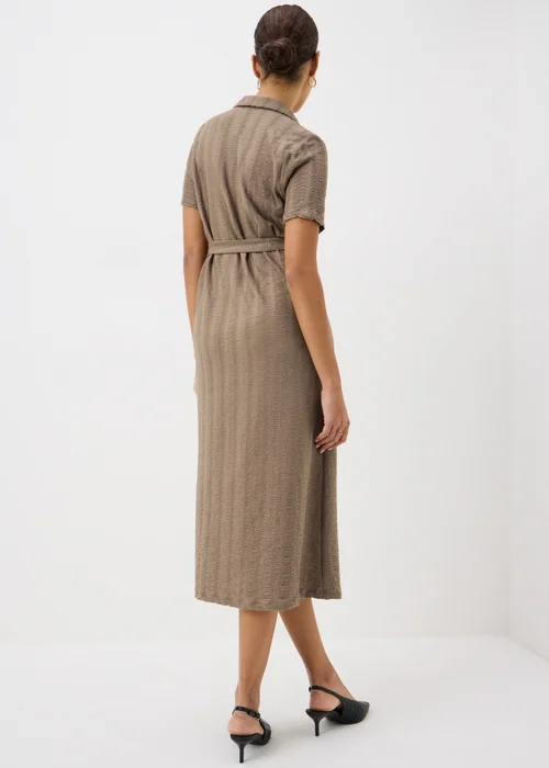 Mocha Textured Midaxi Shirt Dress - 26 Image 2