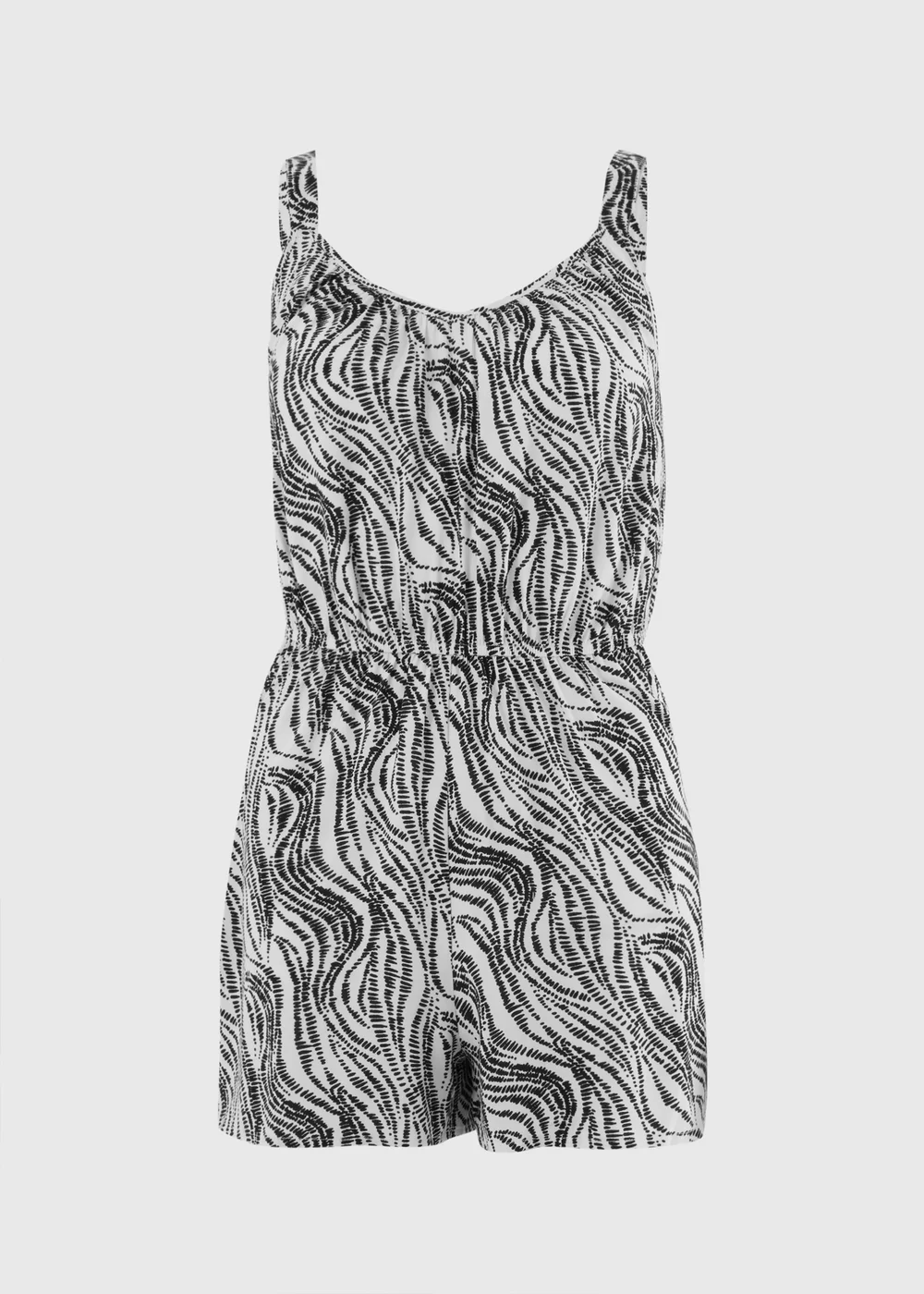 Black Printed Playsuit - 22 Image 2