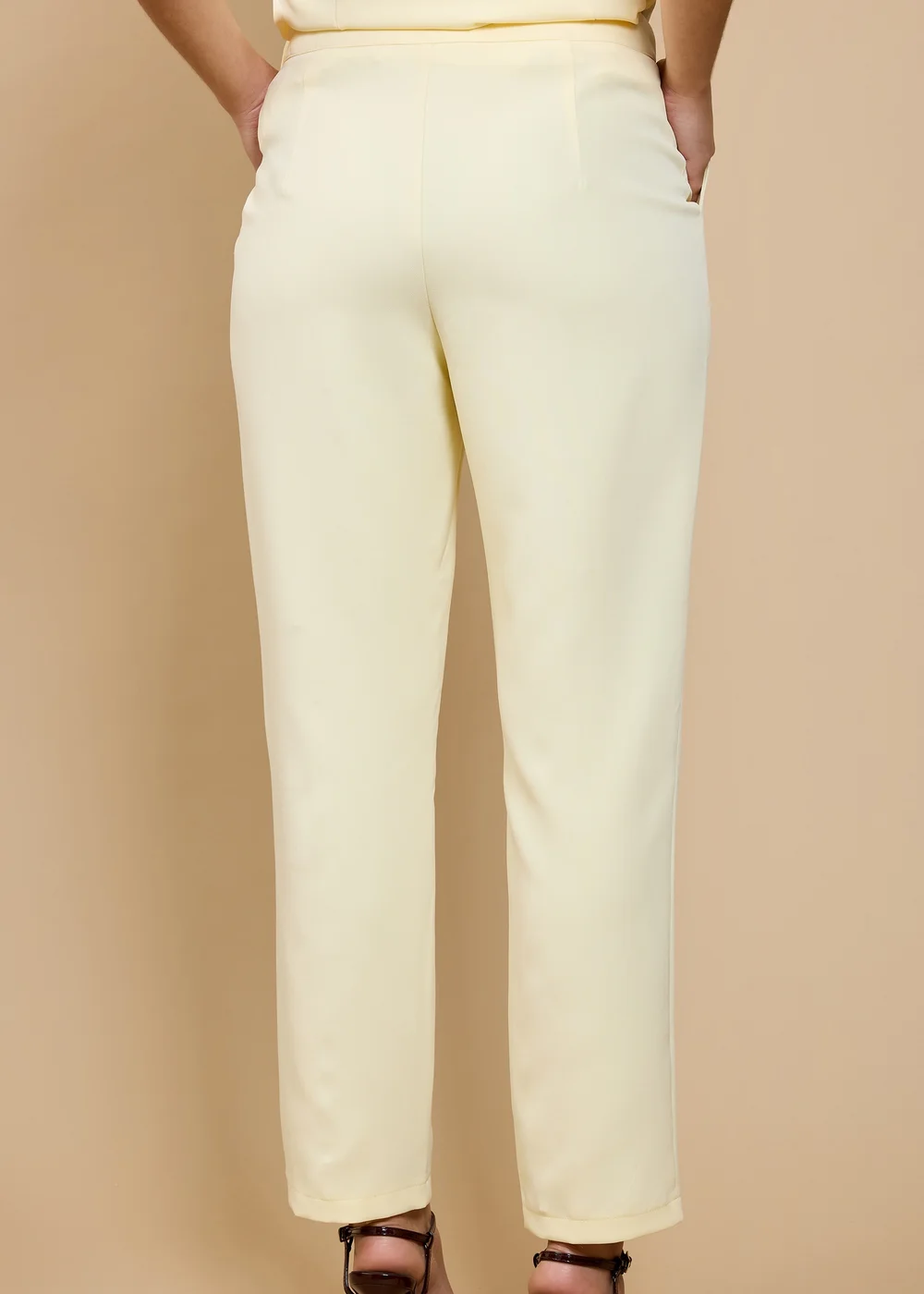 Little Mistress Lemon Tapered Trousers by Vicky Pattison - 14 Image 5