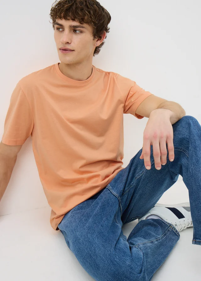 Peach Essential Crew Neck T-Shirt