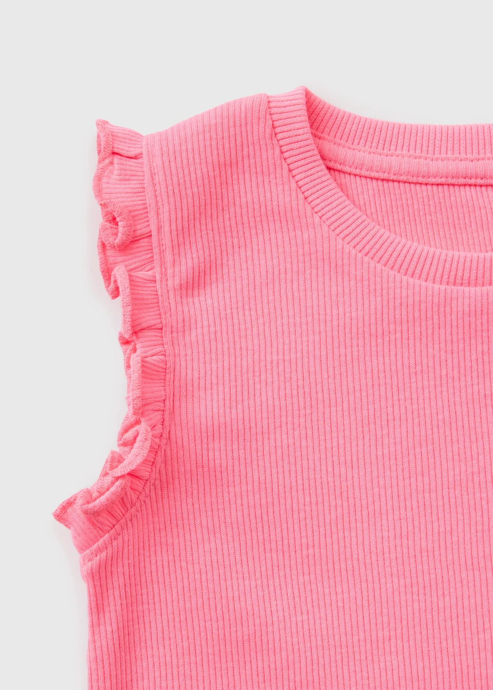 Girls Pink Ribbed Vest (1-7yrs) - 1-1.5 Yrs Image 2