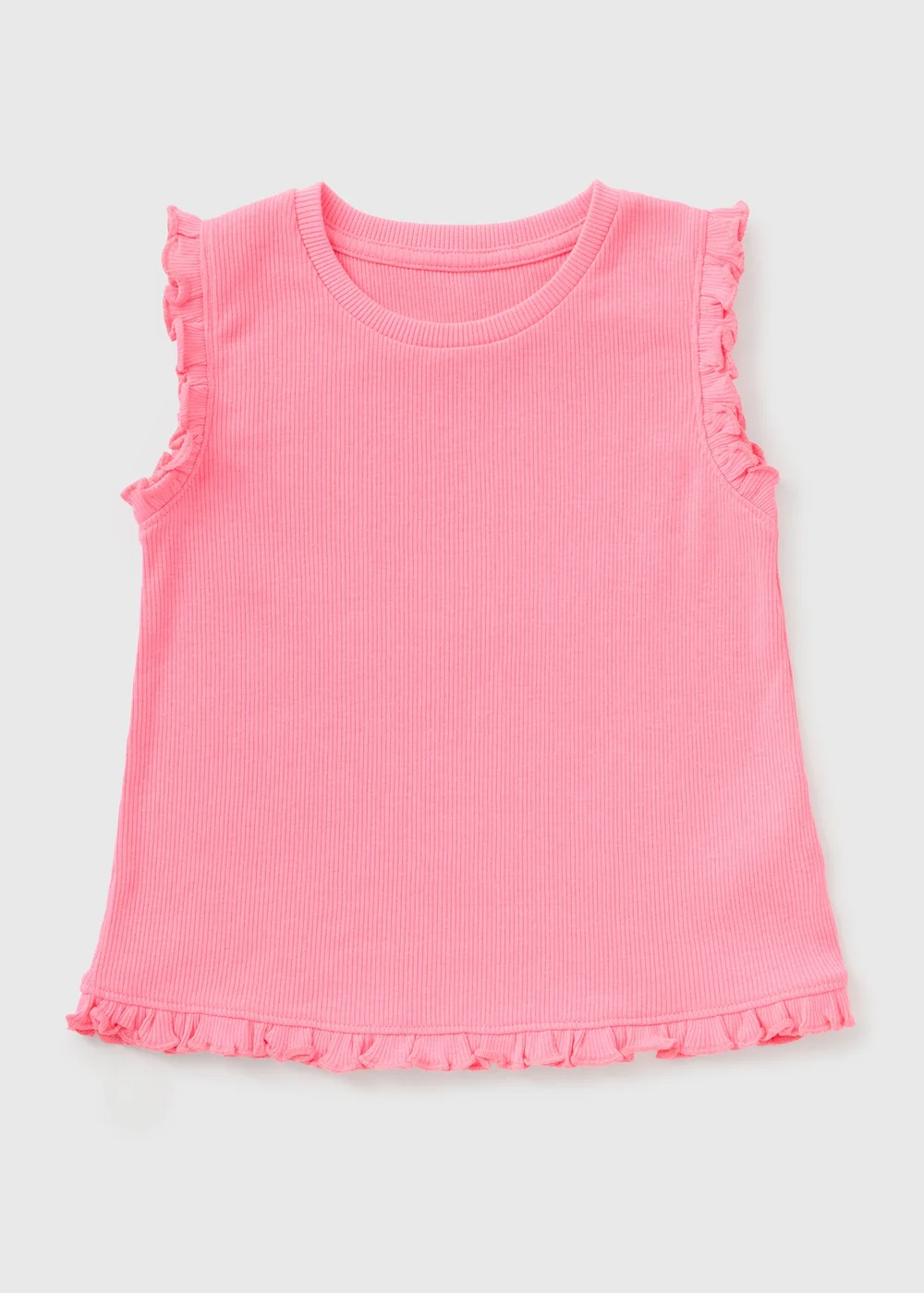 Girls Pink Ribbed Vest (1-7yrs) - 1-1.5 Yrs Image 1