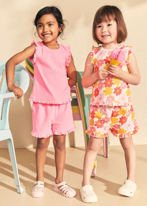 Girls Pink Ribbed Vest (1-7yrs) - 1-1.5 Yrs Image 3