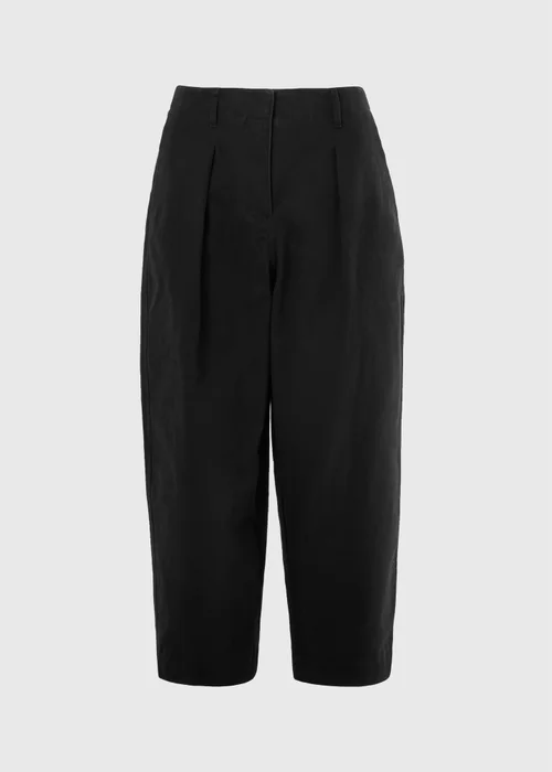 Black Culotte Barrel Trousers - Size 22 31 leg Image 4
