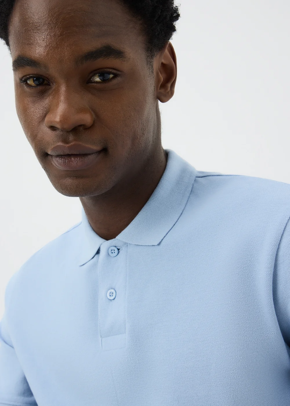 Baby Blue Essential Polo Shirt - S Image 2