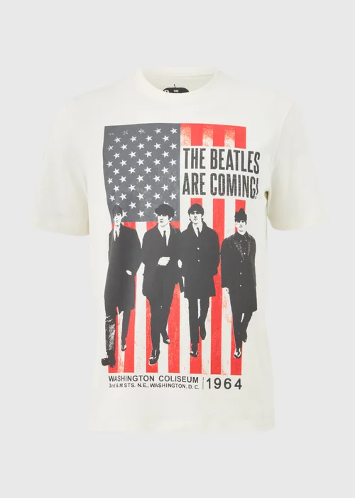 White The Beatles Band T-Shirt - 2XL Image 4