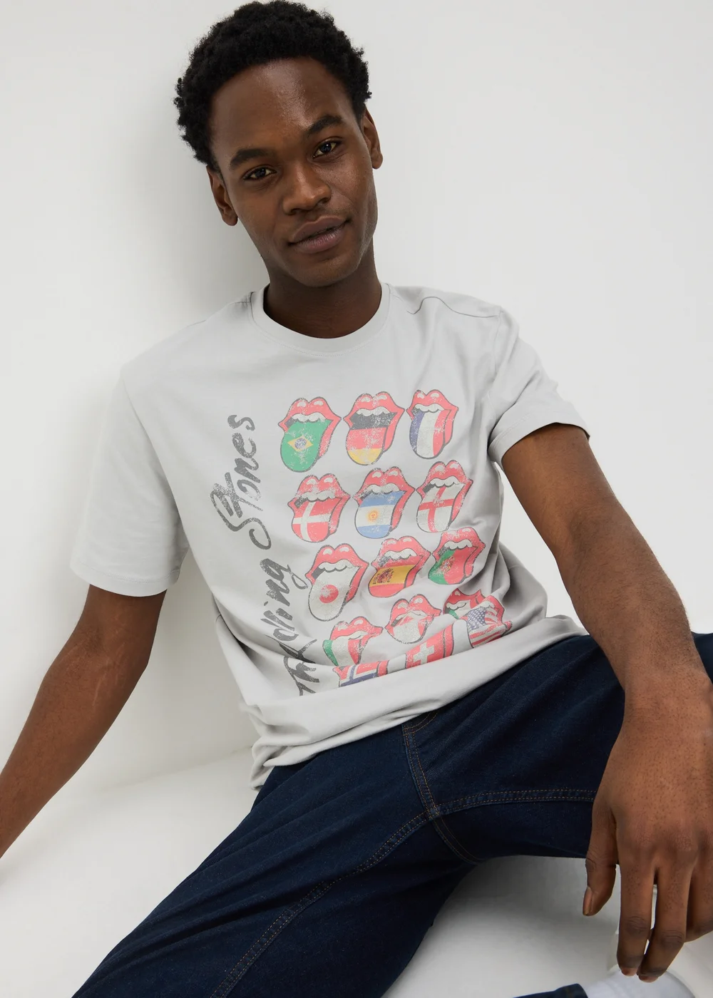 Rolling Stones Grey Flag T-Shirt - S Image 1