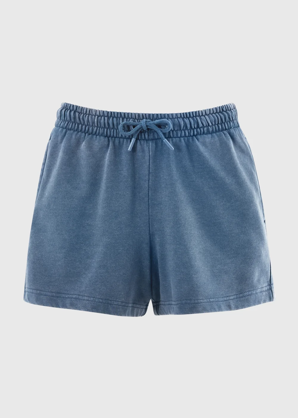 Blue Acid Wash Jogging Shorts - M Image 1