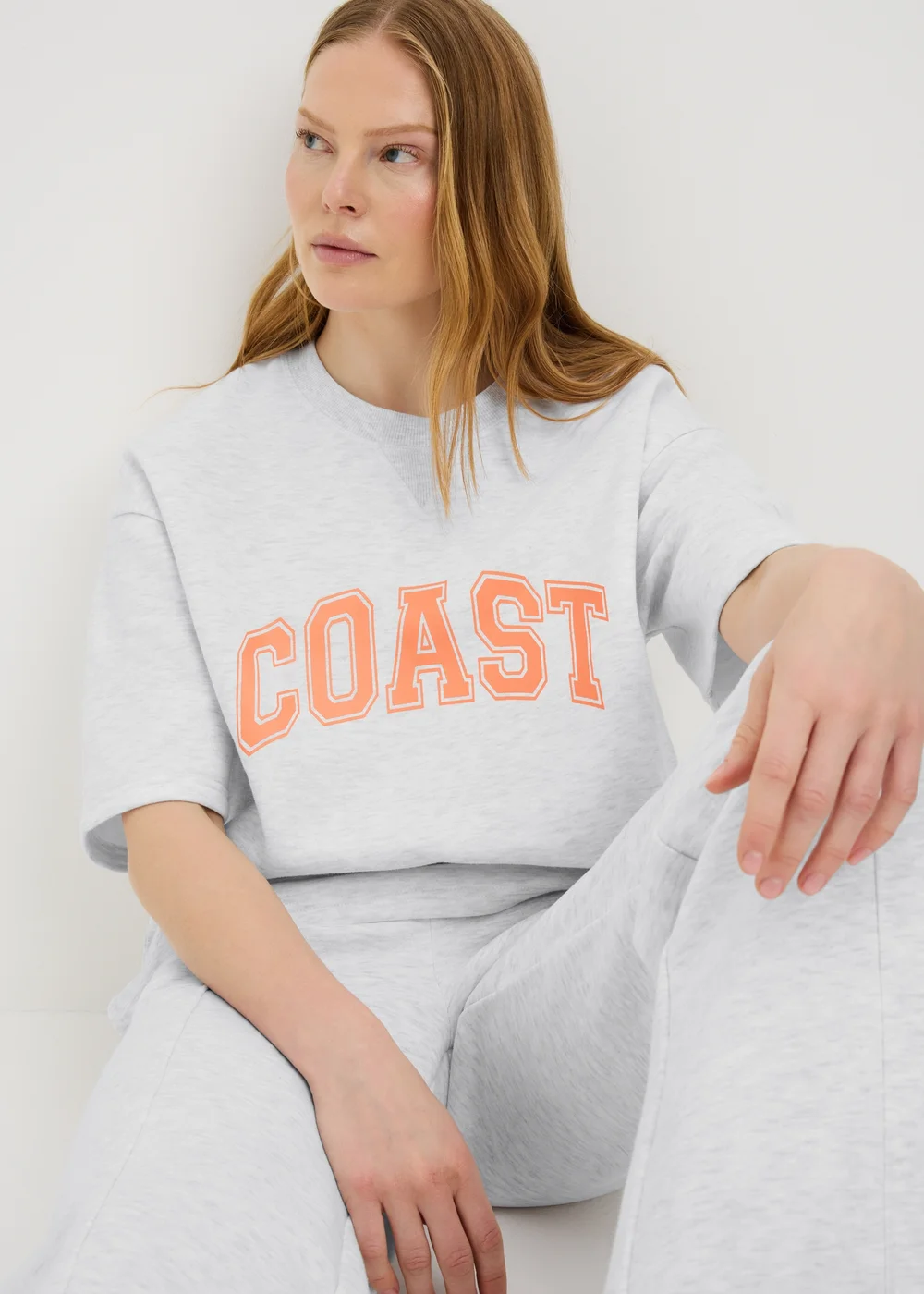 Grey Coast Varsity Short Sleeve Sweatshirt - Extra small Image 1