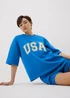 Cobalt USA Varsity Short Sleeve Sweatshirt - Extra small Image 1