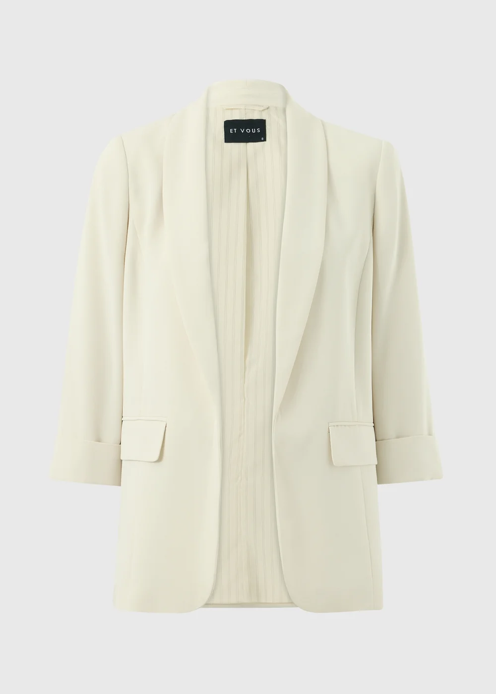 Et Vous Cream Turn Back Blazer - 8 Image 3
