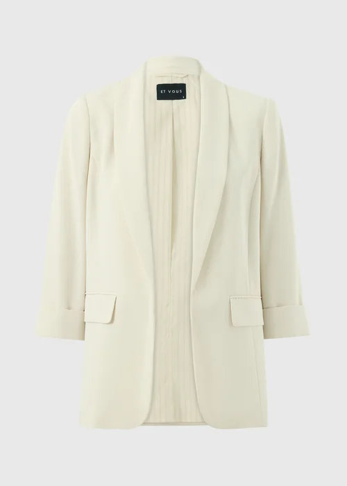 Et Vous Cream Turn Back Blazer - 8 Image 3