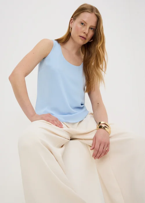 Et Vous Light Blue Vest Top - 8 Image 1