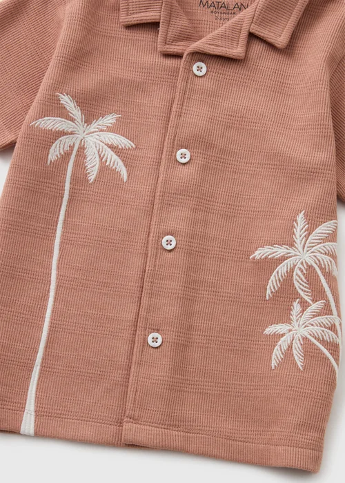 Boys Rust Palm Shirt & Short Set (1-7yrs) - 1-1.5 Yrs Image 2