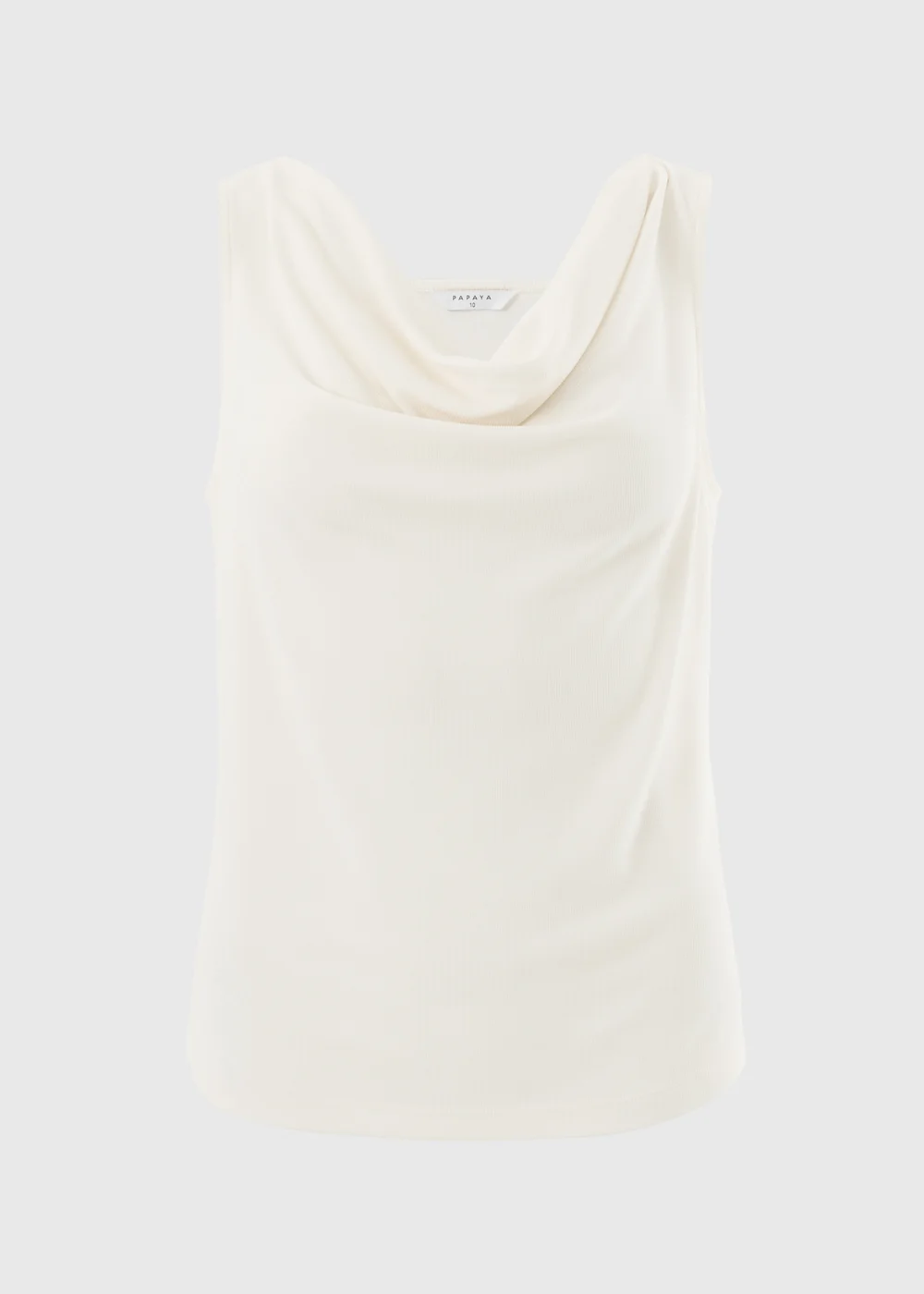 Cream Cowl Drape Vest Top - 8 Image 4