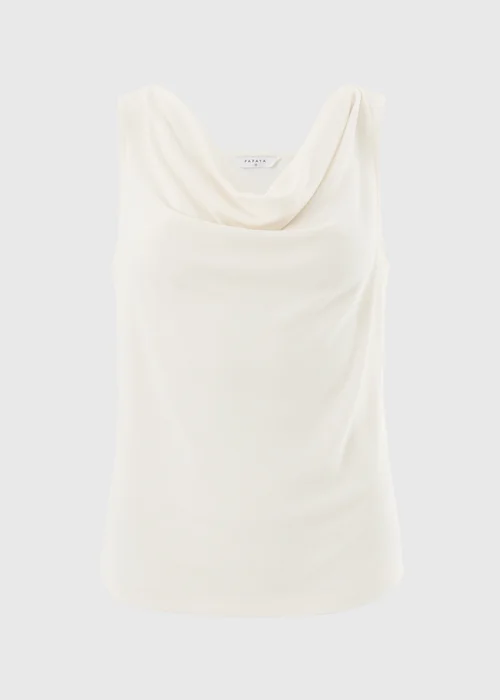 Cream Cowl Drape Vest Top - 8 Image 4