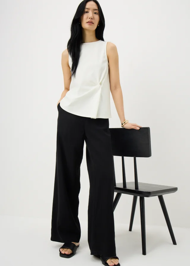 White Knot Front Vest Top