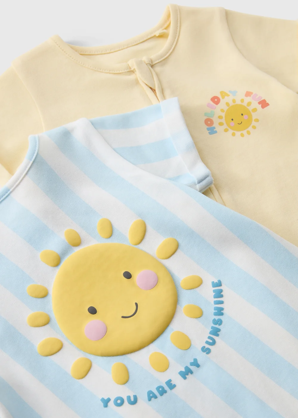 2 Pack Baby Multicolour Holiday Rompers (Newborn-23mths) - Up to 1 Month Image 2