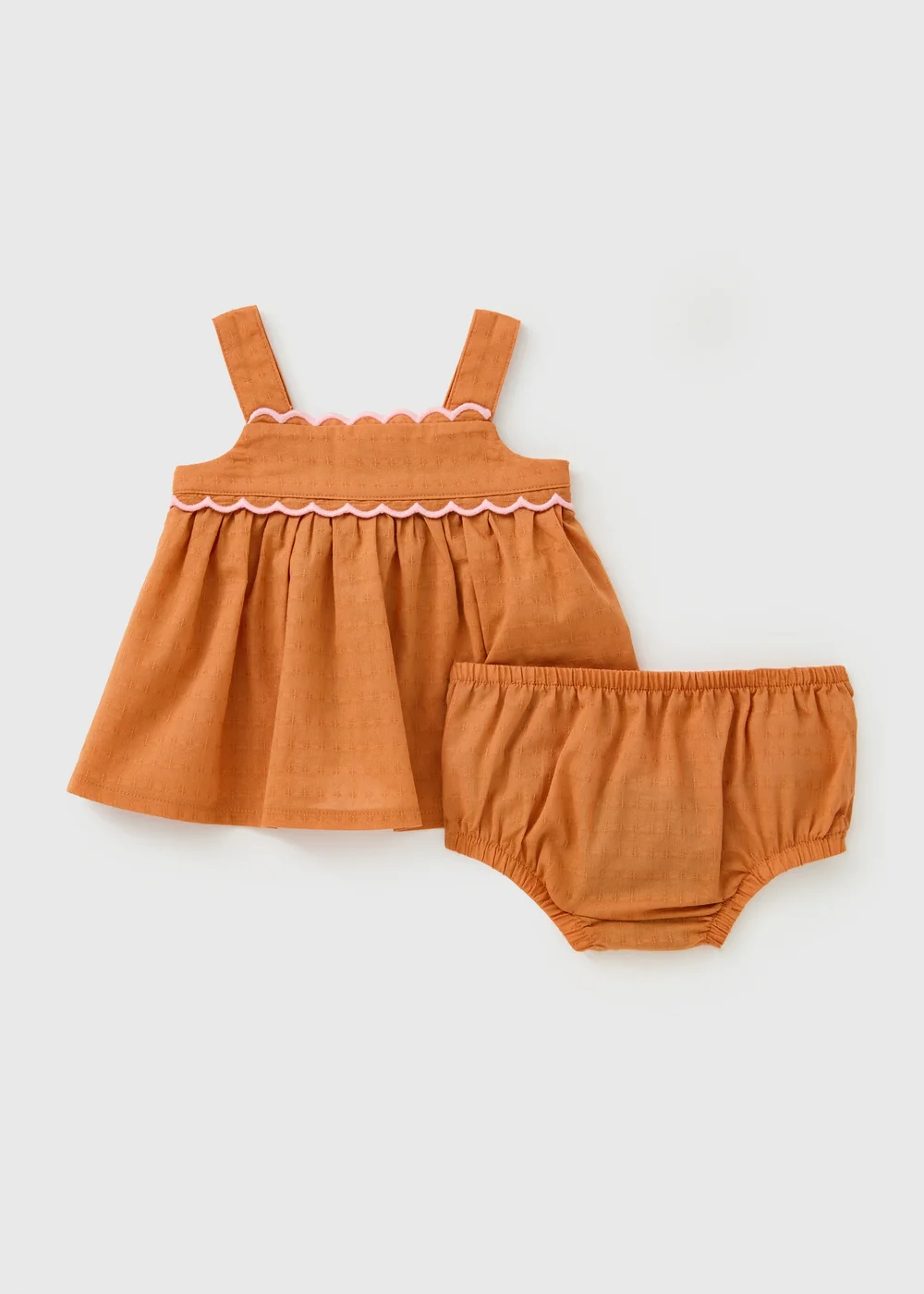 Baby Orange Scallop Edge Top & Knicker Set (0-23mths) - Up to 1 Month Image 1