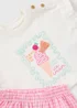 Baby Pink Ice Cream Top & Short Set (Newborn-23mths) - Up to 1 Month Image 2