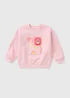 Girls Pink Shell Crochet Sweatshirt (1-7yrs) - 1 to 1 half years Image 1