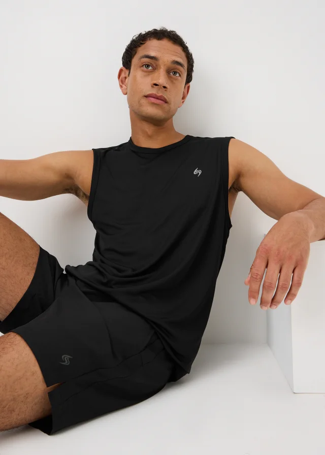 Souluxe Black Gym Vest Top