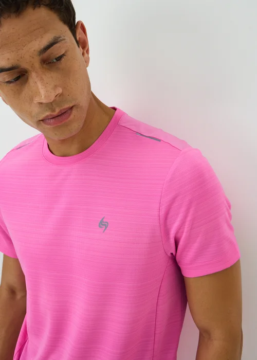 Souluxe Pink Space Dye Sports T-Shirt - L Image 3