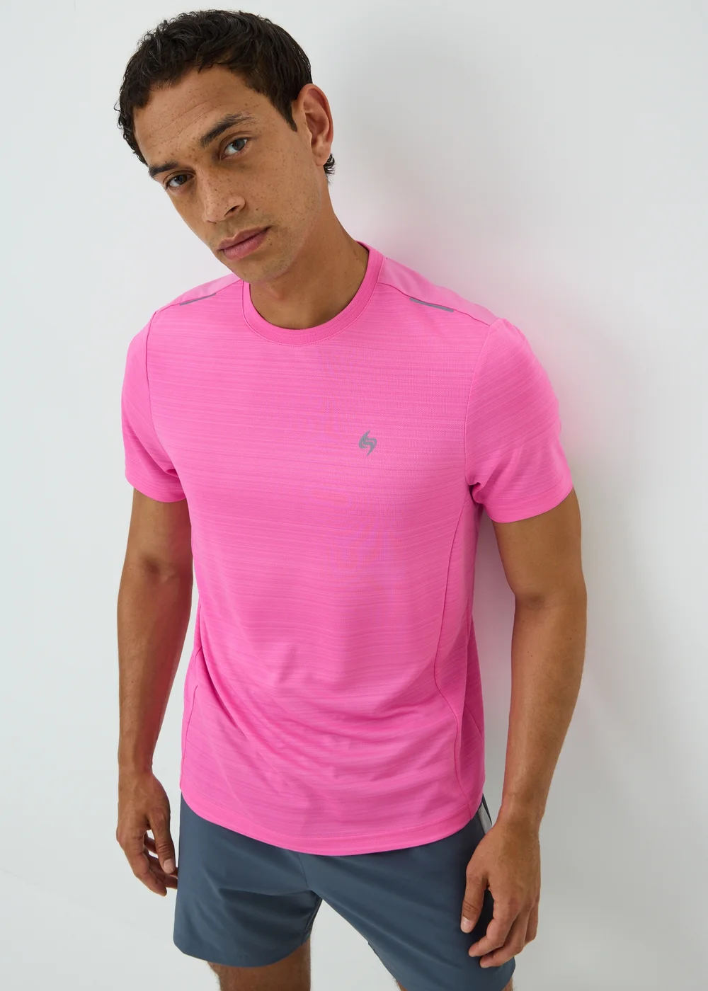 Souluxe Pink Space Dye Sports T-Shirt - L Image 1
