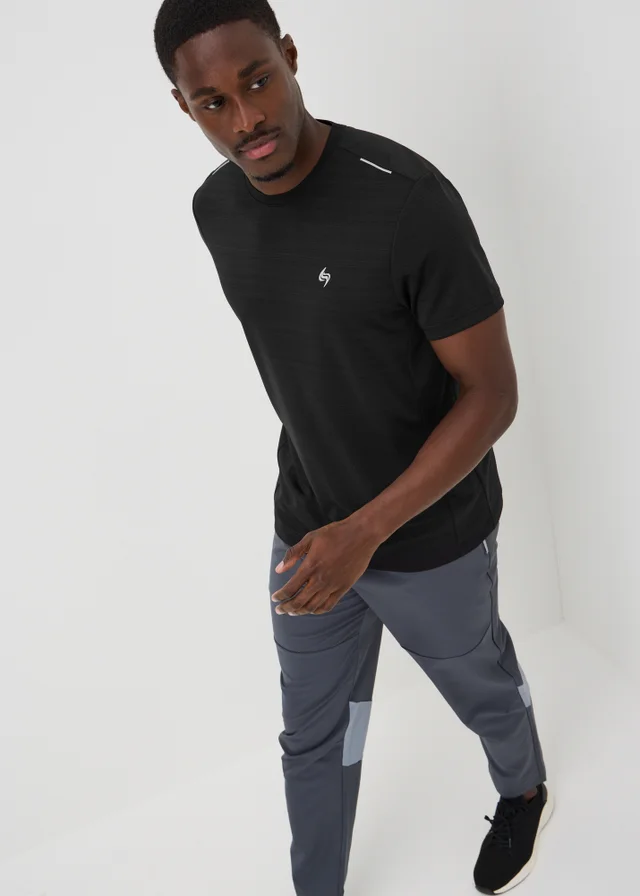 Souluxe Black Space Dye Sports T-Shirt